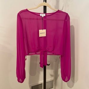 Superdown HOT PINK top- brand new, never worn